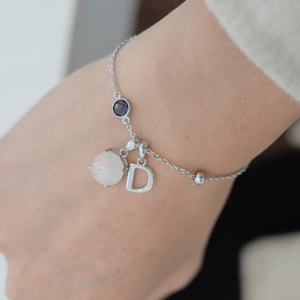 basic birthcolour gem bracelet